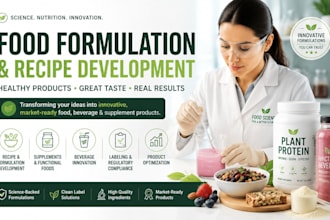 do food recipe, recipe development, food formulation and recipe creation
