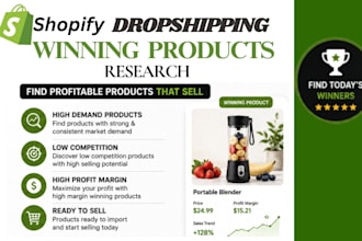 research shopify winning product for dropshipping store