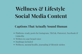 write engaging wellness and lifestyle social media content