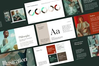 design modern brand identity kit, logo style guide and branding package