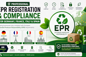 handle epr registration and compliance for germany, france, italy, spain