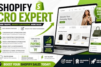 redesign shopify store for high conversion and cro audit