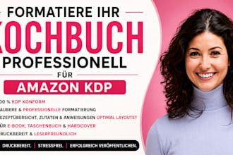 formatiere ihr kochbuch professionell für amazon KDP