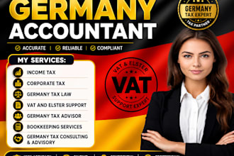 do german tax return, vat, income tax, corporate tax, bookkeeping for business
