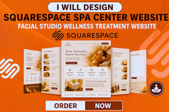 design squarespace spa center website facial studio wellness treatment website