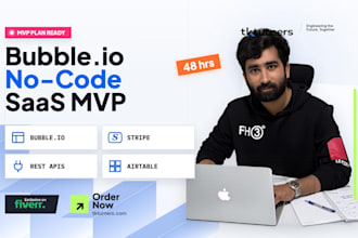 build a bubble io no code web app or saas mvp