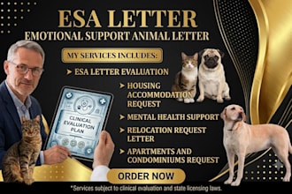 draft format edit professional emotional esa letter housing esa animal esa