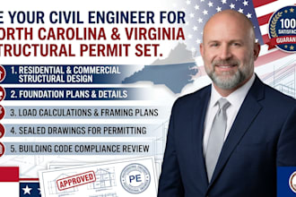 be your civil engineer for north carolina and virginia structural permit set