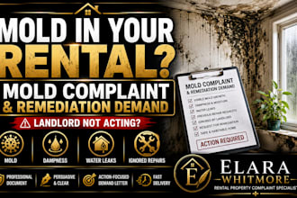draft a mold complaint and remediation demand letter to your landlord