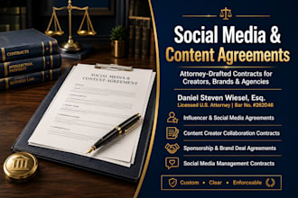 draft a protective social media management contract