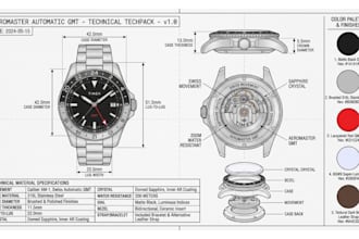design fashion luxury watch tech pack for manufacturers and watch brands