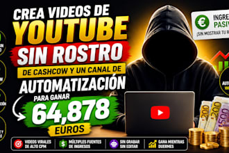crea vídeos de youtube rentables y un canal de automatizacion para ganar 64,878