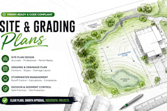 create and revamp site and grading plans, drainage plans, and stormwater