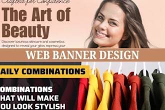 design professional website banner ads, web banners, sliders and product ads