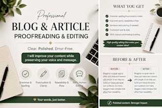 professional blog and article editing