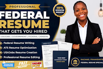 write a professional federal resume, usajobs resume, and government cover letter
