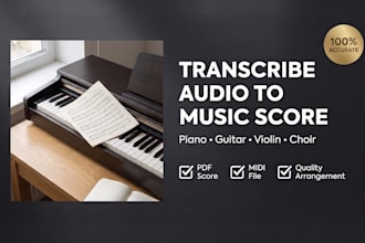do spot on piano transcription, quality music arrangements