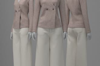create custom fashion 3d cloth renders, and 3d cloth simulation in clo 3d