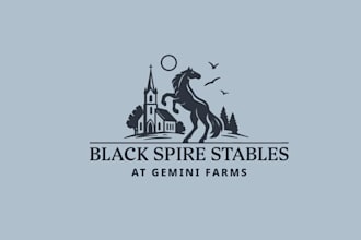 design elegant horse racing company logo