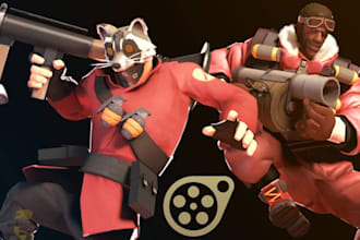 professionally port or rig gmod player model sfm model tf2 mmd l4d2 cs2 3d model