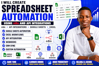 create spreadsheet automation using n8n and API integrations