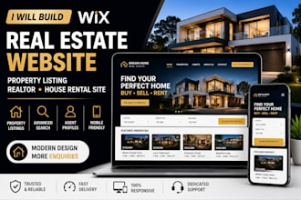 build wix real estate website property listing website realtor house rental site