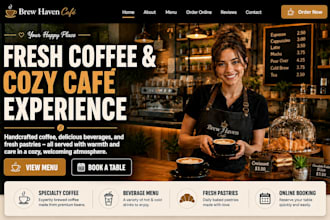 design  redesign wix coffee shop website cafe website be erage menu website