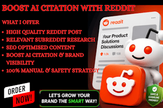 do reddit seo post to boost ai citation for ecommerce website product marketing
