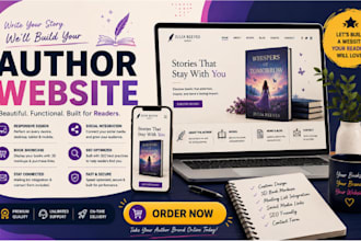 create high end cross device author website, ebook website and novelist website