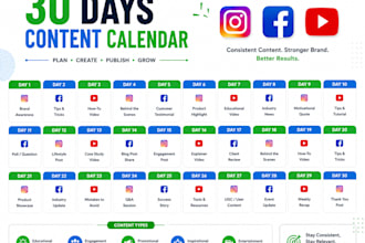 create social media content calendar for business growth