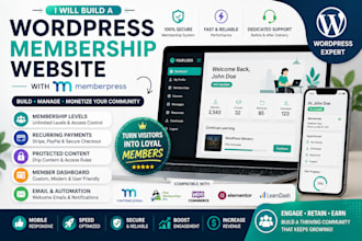 build a wordpress membership website with memberpress lms and client portal