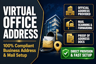provide registered virtual company office address mail forwarding support