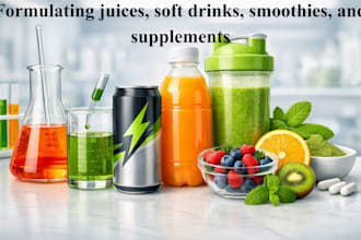 formulate juice, soft drink, smoothie, food supplement or new beverages products