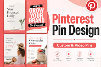 design aesthetic pinterest pins and video pins for organic traffic