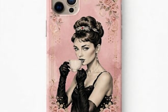 design trendy y2k retro aesthetic phone case cover art