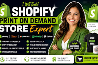 build shopify print on demand store with printful and printify