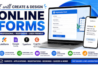 create design jotform google form cognito form typeform online form survey