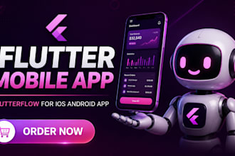 develop flutter mobile app, flutterflow for ios android app