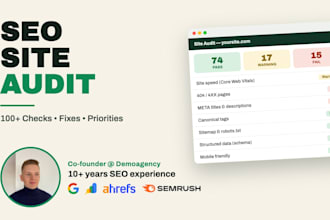 do a full SEO audit with a prioritized growth action plan