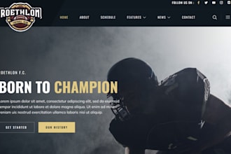 design wix rugby academy website rugby training sports academy website