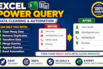 clean excel data with power query