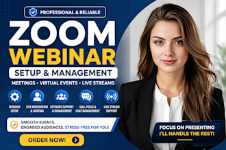 set up and manage your zoom webinar, meeting or virtual event