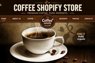 private label coffee coffee shopify store cafe website coffee shop coffee websit