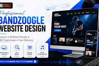 design bandzoogle website redesign merch store music page music website