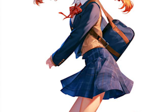 draw anime art illustration for profile picture or