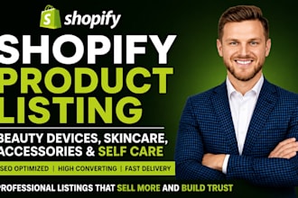 create shopify product listing for beauty devices skincare accessories self care
