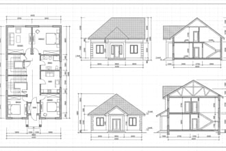 draw floor plans, elevations and sections in autocad