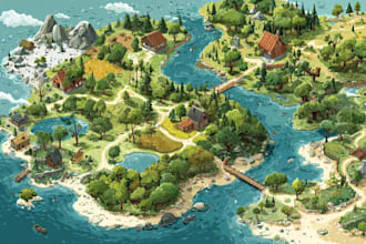 design a vector map illustration