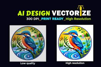 convert ai generated designs into print ready vector files