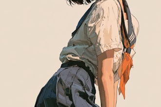 draw anime art illustration for profile picture